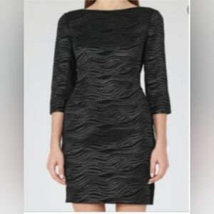 NWT Reiss Lennox bodycon dress in pewter/black. Size 2